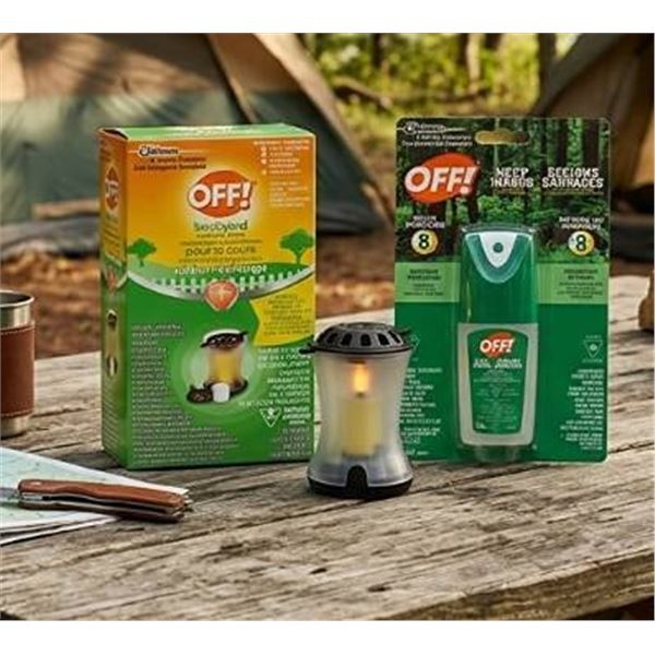 OFF! 2 Insect Repellent Spray and 6 Backyard Mosquito Lamp Refill Packs