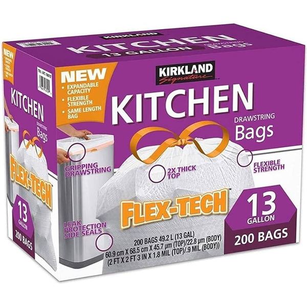 Kirkland Signature 13 Gallon Flex-Tech Bags