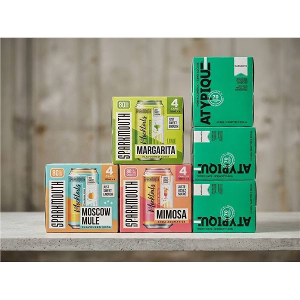 Lot of 6 - Sparkmouth and Atypique drinks
