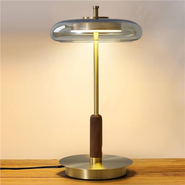 Brass Base Mushroom Table Lamp for Bedroom