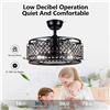 Image 1 : IYUNXI Ceiling Fan with Lights, 20-Inch
