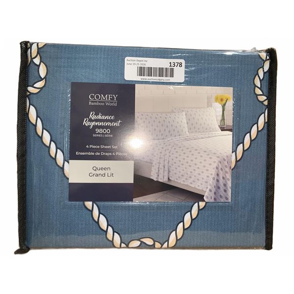 COMFY Bamboo World Queen 4-Piece Sheet Set