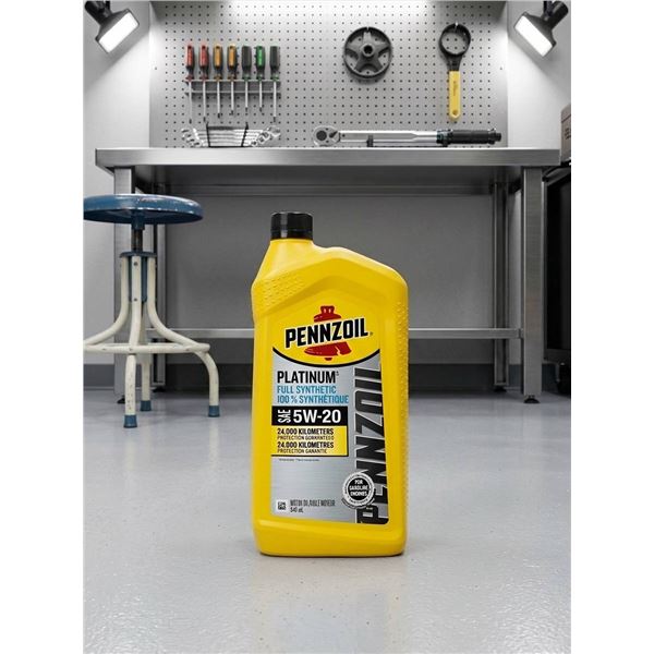 Pennzoil Platinum 5W-20 Full Synthetic Motor, 4 x 946ml