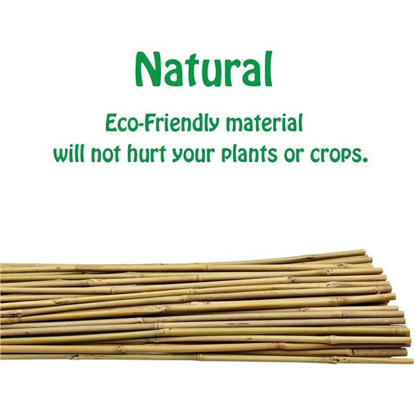 6-Pack Natural Bamboo Stakes 16-18mm x 5'