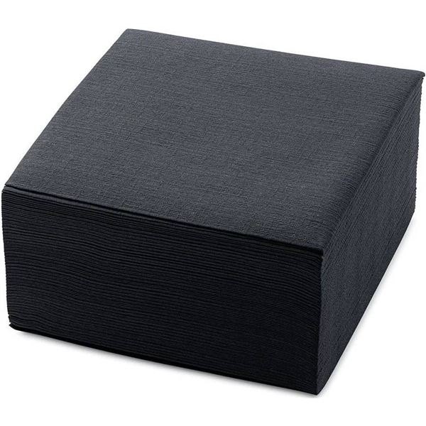 Black Linen-Like Dinner Napkins 300 Ct