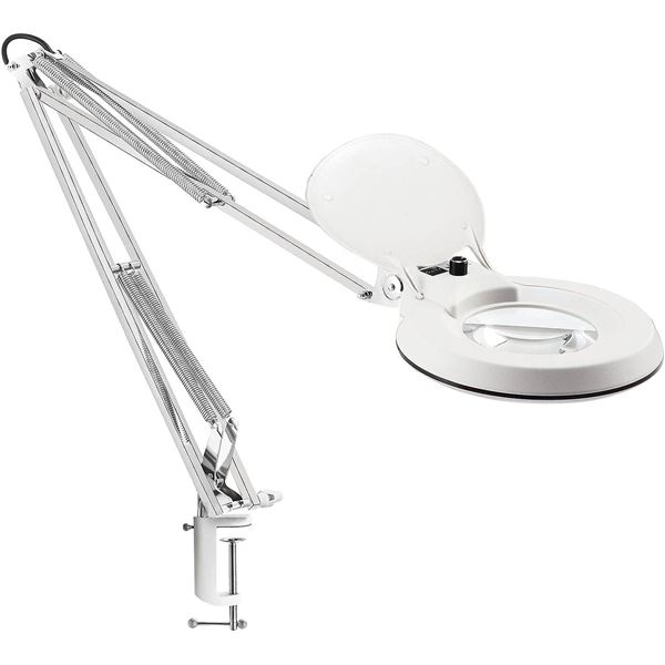 Gynnx LED Magnifier Lamp Stainless Steel Arm