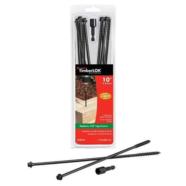 Lot of 3 TimberLOK 10" Structural Screws