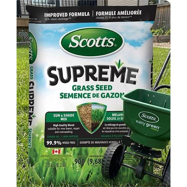 Scotts Supreme Grass Seed, 3.8kg Bag