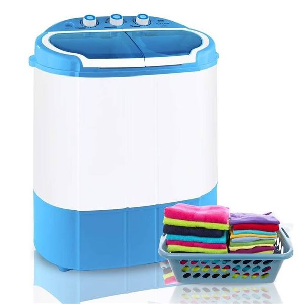 Pyle PUCWM22 Blue and White Compact Washing Machine Unit