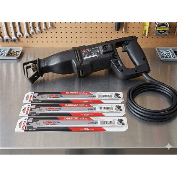 Black+Decker Reciprocating Saw with 3 Lenox 12" Carbide Tips