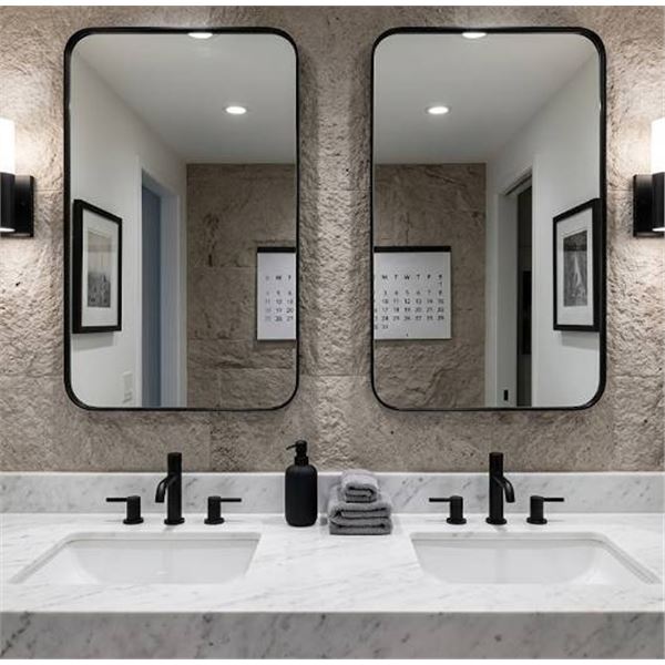 CF Columbia Aluminum Marquis Mirrors, 2-Pack - 24X36"
