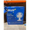Image 2 : VALU+ 12-Inch Desk Fan, White Plastic