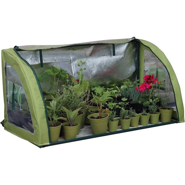 Haxnicks Small Indoor Greenhouse Light-Booster Coldframe