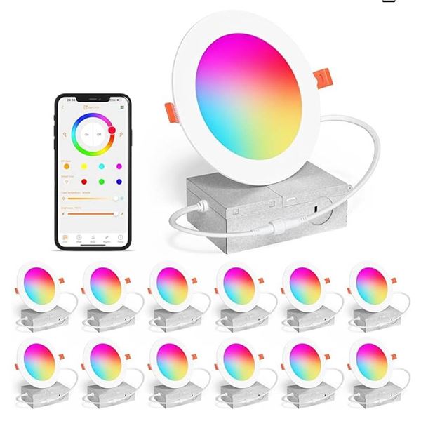 SikSog 12-Pack Recessed LED Light Fixtures