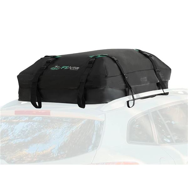 FE Active Cargo Rooftop Carrier - 100% Waterproof 15 cubic ft. Roof Dry Bag Heavy Duty Car & SUV Roo