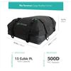 Image 2 : FE Active Cargo Rooftop Carrier - 100% Waterproof 15 cubic ft. Roof Dry Bag Heavy Duty Car & SUV Roo