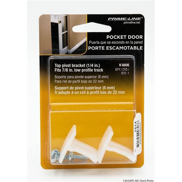 Prime-Line N6608 Pocket Door Top Pivot Bracke, Pack of 6, Lot of 2
