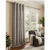 Image 1 : Lot of 2 - Design Decor Flatiron Trellis 100% Blackout Curtain 96"