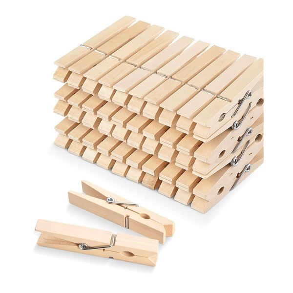 Strata Wooden Clothespins, 9 Packs of 50