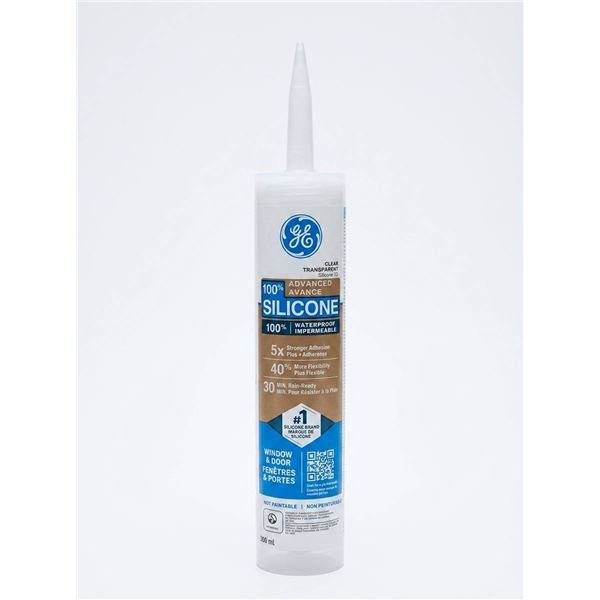 GE Advanced Silicone Sealant, 12 x 298ml