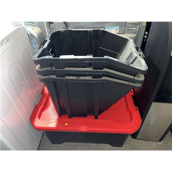 lot of 3 - Storage Containers Lot: Craftsman and Ramtuff