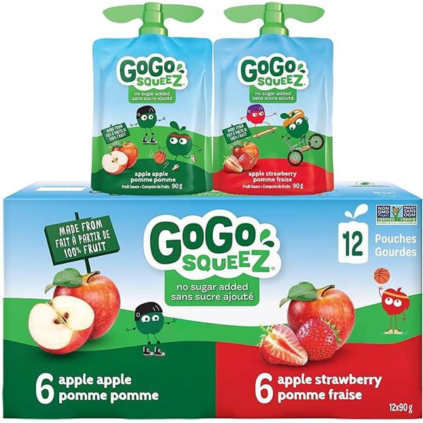 GoGo squeeZ Apple and Strawberry Pouches