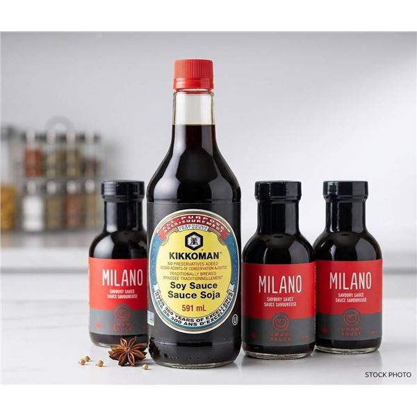 Kikkoman Soy Sauce and Milano Umami Sauces