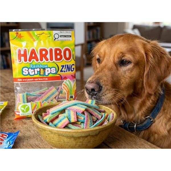 Haribo Rainbow Strips Zing 170g Bag
