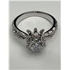 Image 5 : Ladies 1.0 Carat Brilliant Cut Solitaire Cluster Top Ring Size 7