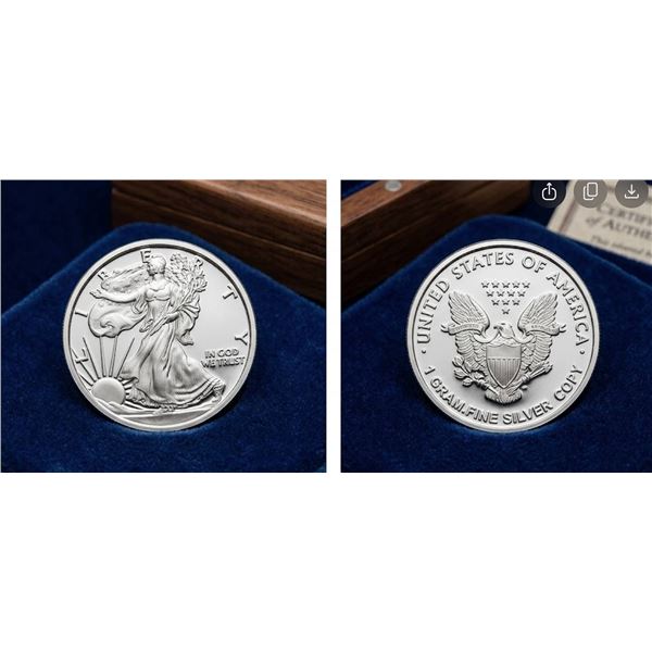 LOT of 4 - .999 Silver 1 Gram Fine Silver rounds