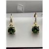 Image 3 : Set of Peridot Gemstone earrings .925 Silver