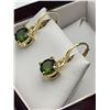 Image 4 : Set of Peridot Gemstone earrings .925 Silver