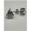 Image 7 : $1975.00 - 4.00 CT TW GRA CERTIFIED ROUND BRILLIANT CUT STUD EARRINGS
