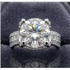 Image 1 : $3275.00 - 5.00 CT GRA CERTIFIED ROUND BRILLIANT CUT MOISSANITE RING