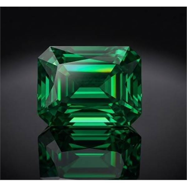 Emerald Cut Green Gemstone approx 1.2 Carat