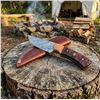 Image 1 : Custom Damascus Steel Knife with Leather Sheï»¿ath