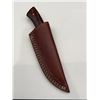 Image 4 : Custom Damascus Steel Knife with Leather Sheï»¿ath