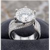 Image 1 : $3250.00 - 5.00 CT GRA CERTIFIED ROUND BRILLIANT CUT MOISSANITE RING