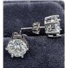 Image 1 : $1975.00 - 4.00 CT TW GRA CERTIFIED ROUND CUT MOISSANITE EARRINGS