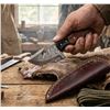Image 1 : Damascus Steel Gut Hook Knife with Sheath