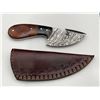Image 2 : Damascus Steel Gut Hook Knife with Sheath