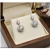 Image 1 : $1500.00 - 2.00 CT GRA CERTIFIED ROUND BRILLIANT CUT MOISSANITE EARRINGS
