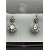 Image 2 : $1500.00 - 2.00 CT GRA CERTIFIED ROUND BRILLIANT CUT MOISSANITE EARRINGS