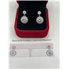 Image 4 : $1500.00 - 2.00 CT GRA CERTIFIED ROUND BRILLIANT CUT MOISSANITE EARRINGS