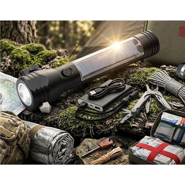 Ready Hour 9-in-1 LED Solar Flashlight