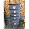 Image 2 : Lot of 5 Rubbermaid Step-On Trash Cans !NO LIDS!