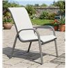 Image 1 : Lot of 3 Gray Mesh Patio Chairs