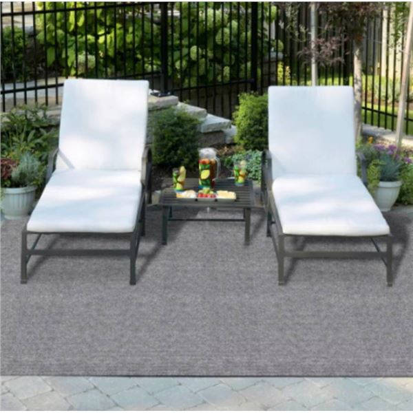 Multy Home 6x8 ft Grey Indoor/Outdoor Patio Rug