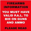 Image 1 : IMPORTANT AUCTION INFORMATION FOR FIREARMS AND AMMUNITION