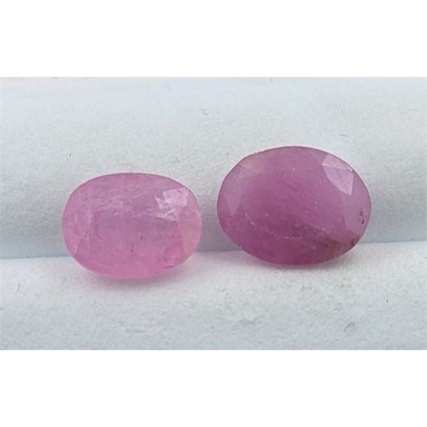 One Pair Loose Natural Pink Sapphires 4.53 ct